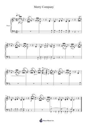 Merry Company –First Lessons No. 29, Op. 117 Sheet Music by Cornelius Gurlitt-Arr.Nanriah Obrook