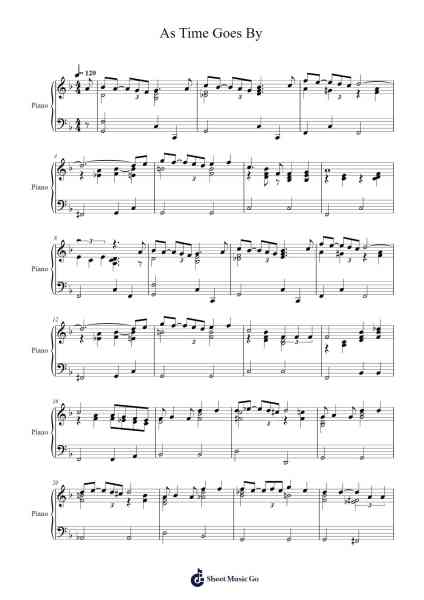 As Time Goes By Sheet Music by Herman Hupfeld-Arr.Francesyves