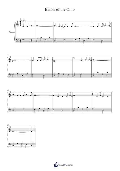 Banks of the Ohio Sheet Music by American Traditional-Arr.Pullzie Willmiles