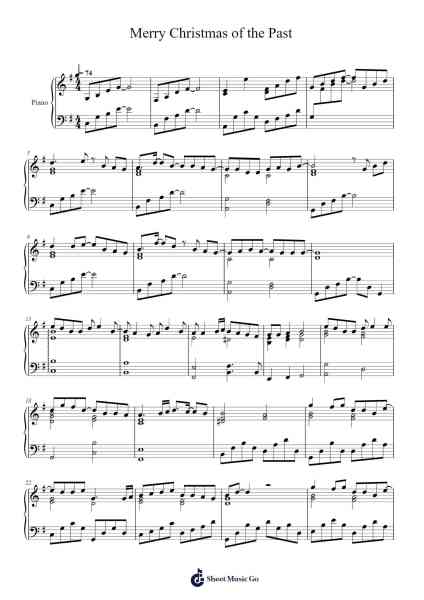 Merry Christmas of the past Sheet Music by B'z-Arr.Sylgou