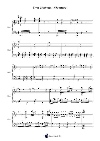 Don Giovanni: Overture Sheet Music by Wolfgang Amadeus Mozart-Arr.Sanprice