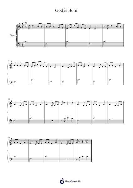 God is Born Sheet Music by Polish Traditional-Arr.Mickbess