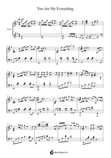Descendants of the Sun - You Are My Everything Sheet Music by Gummy-Arr.Otnold