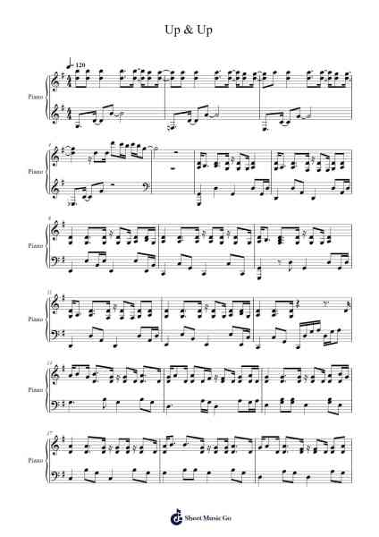 Up & Up Sheet Music by Coldplay-Arr.Cherlian Zimreed