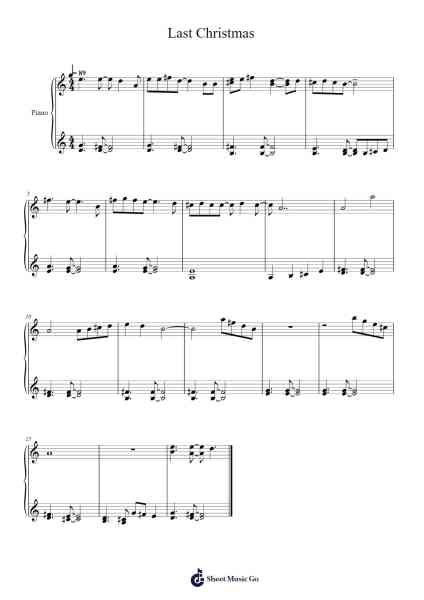 Last Christmas Sheet Music by Wham!-Arr.Sampcon Mevans