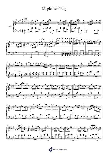 Maple Leaf Rag Sheet Music by Scott Joplin-Arr.Saske