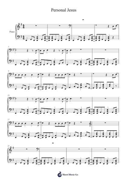 Personal Jesus Sheet Music by Depeche Mode-Arr.Graril