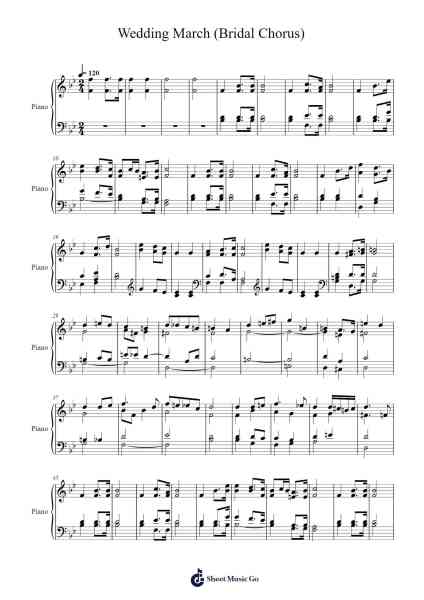 Wedding March (Bridal Chorus) Sheet Music by Richard Wagner-Arr.Sherrah Birroll