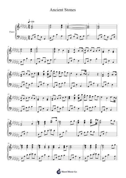 Skyrim: Ancient Stones Sheet Music by Jeremy Soule-Arr.Rooyves Muralph