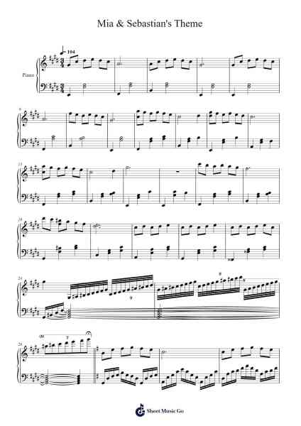 La La Land - Mia & Sebastian's Theme Sheet Music by Justin Hurwitz-Arr.Fieldtein