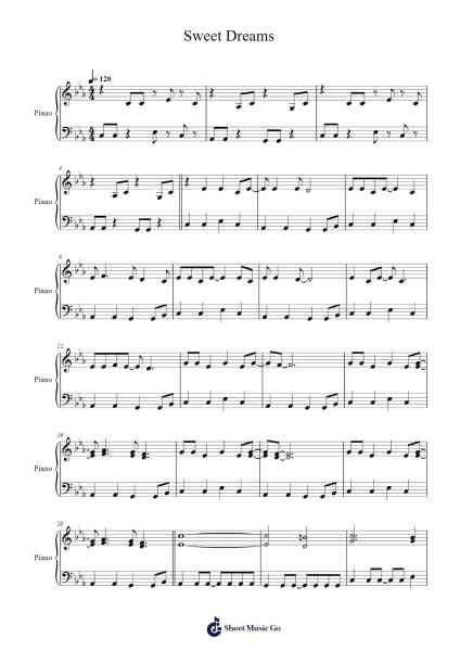 Sweet Dreams Sheet Music by Eurythmics-Arr.Sidmons