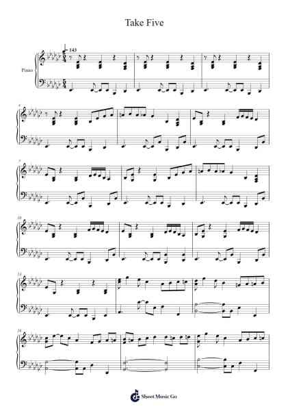 Take Five Sheet Music by Dave Brubeck-Arr.Jonric