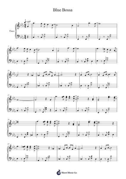 Blue Bossa Partitura de Kenny Dorham-Arr.Arquinn