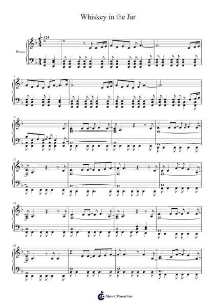 Whiskey in the Jar Sheet Music by Metallica-Arr.Pomiles