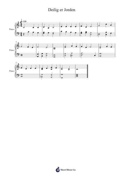Deilig er Jorden Sheet Music by Danish Traditional-Arr.Pocent