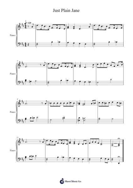 Just Plain Jane Sheet Music by Frank Strickland-Arr.Hearstlynch