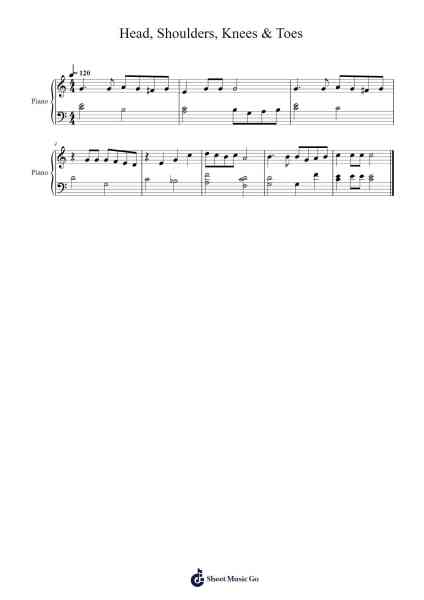 Head, Shoulders, Knees & Toes Partitura de Traditional-Arr.Leeles Stoweser
