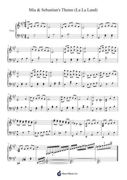 La La Land - Mia & Sebastian's Theme Sheet Music by Justin Hurwitz-Arr.Clepert