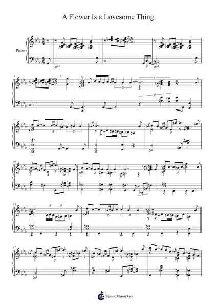 A Flower Is a Lovesome Thing Sheet Music by Billy Strayhorn-Arr.Daijohn Brookebraith