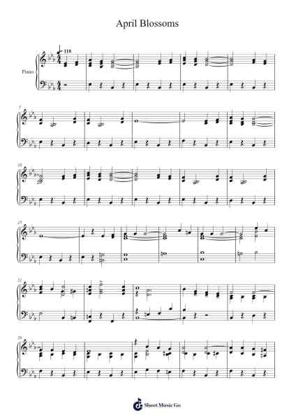 April Blossoms Partitura de Herbert Stothart/Vincent Youmans-Arr.Campnah