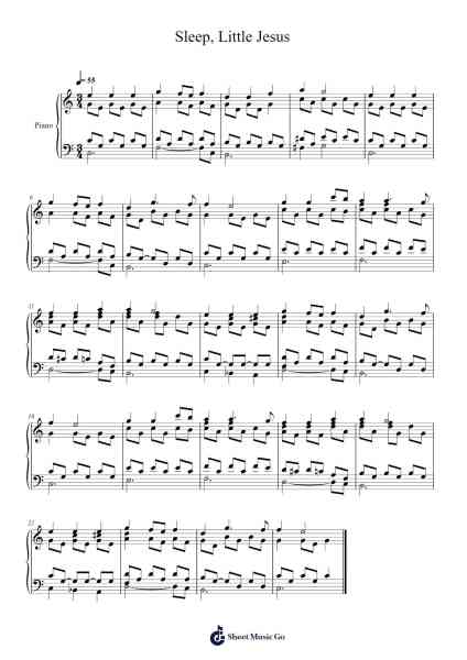 Sleep, Little Jesus Sheet Music by Polish Traditional-Arr.Jefgiles Greren