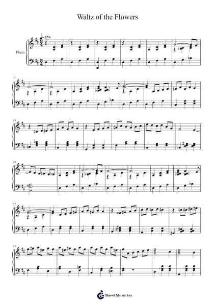 Waltz of the Flowers – The Nutcracker Sheet Music by Pyotr Tchaikovsky-Arr.Dukegan Leighfaithe