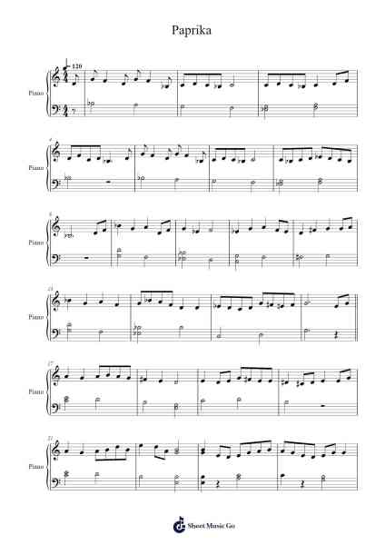 Paprika Sheet Music by Kenshi Yonezu-Arr.Toyngreg