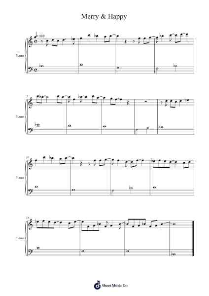 Merry & Happy Sheet Music by TWICE-Arr.Lizly Hojo