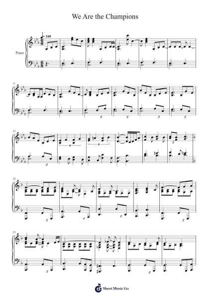 We Are the Champions Sheet Music by Queen-Arr.Shamens Xedric