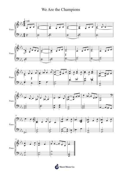 We Are the Champions Sheet Music by Queen-Arr.Arabias