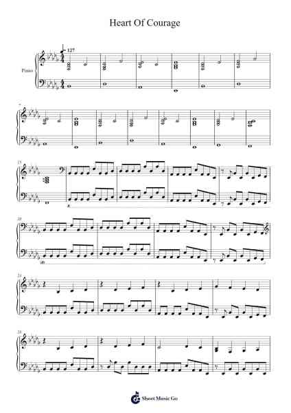 Heart Of Courage Sheet Music by Two Steps from Hell-Arr.Kayrist