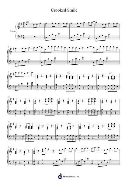 Crooked Smile Partitura de J. Cole-Arr.Bushple