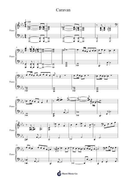 Caravan Sheet Music by Duke Ellington-Arr.Croftsdwight Rhyspiers