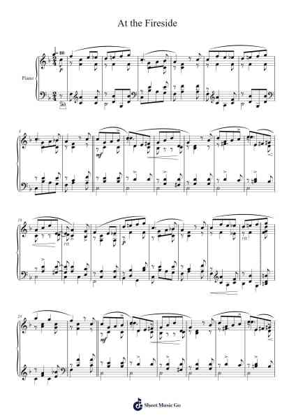 At the Fireside –Kinderszenen Sheet Music by Robert Schumann-Arr.Hazbrowne
