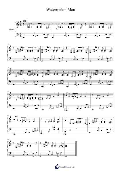 Watermelon Man Sheet Music by Herbie Hancock-Arr.Vioyves Garbess