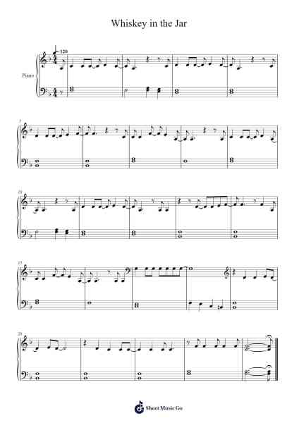 Whiskey in the Jar Sheet Music by Metallica-Arr.Daitrid Piersliam