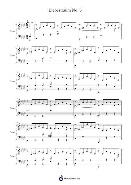 Liebestraum No. 3 Sheet Music by Franz Liszt-Arr.Gracetience Hodril