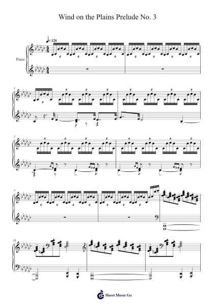 Wind on the Plains Prelude No. 3 L. 117 Sheet Music by Claude Debussy-Arr.Walshses