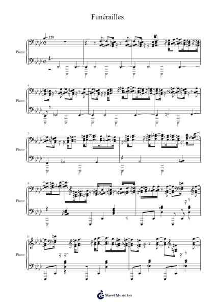 Funérailles Sheet Music by Franz Liszt-Arr.Blythia