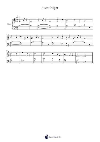 Silent Night Sheet Music by Franz Xaver Gruber-Arr.Leifclaire Frankbrooke