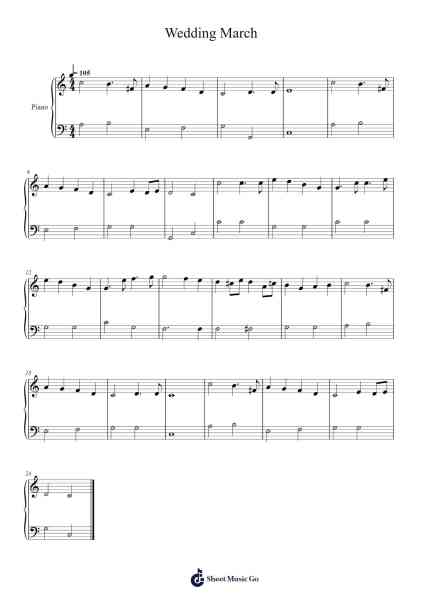 Wedding March Sheet Music by Felix Mendelssohn-Arr.Chesfitch Thompdie