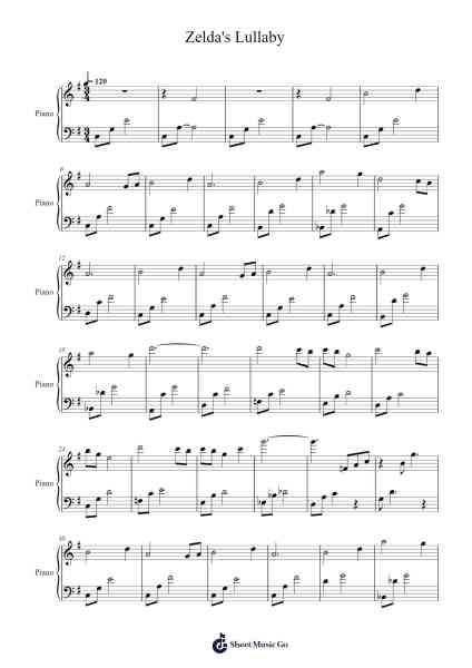 The Legend of Zelda – Zelda's Lullaby Sheet Music by Koji Kondo-Arr.Yerleen Virdean