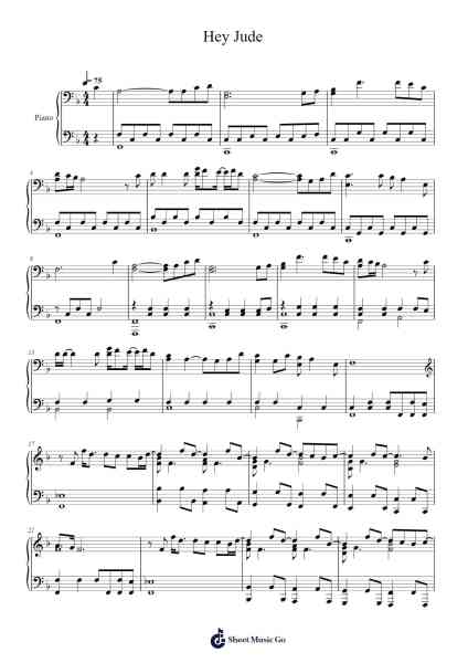 Hey Jude Sheet Music by The Beatles-Arr.Arkuk Househous