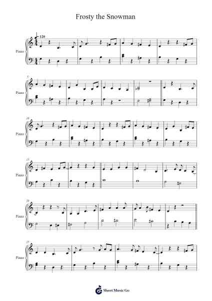 Frosty the Snowman Partitura de Jack Rollins/Steve Nelson-Arr.Derlian Sumeo