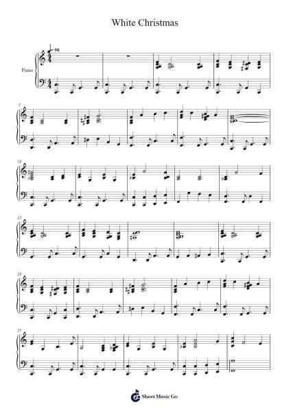 White Christmas Sheet Music by Irving Berlin-Arr.Osgrey Flowersor