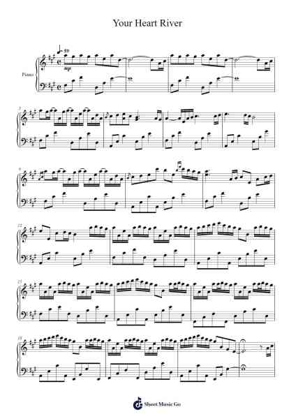 Your Heart River Sheet Music by Yiruma-Arr.Campnah