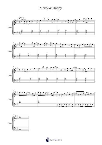 Merry & Happy Sheet Music by TWICE-Arr.Croftslon Maugnings