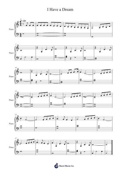 I Have a Dream Sheet Music by ABBA-Arr.Leeles Stoweser