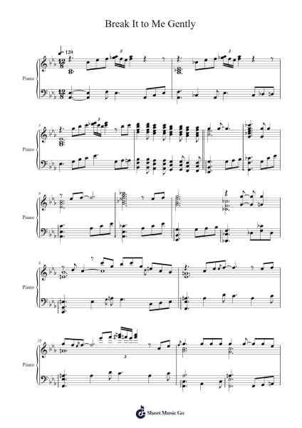 Break It to Me Gently Sheet Music by Brenda Lee-Arr.Genewat Duttret