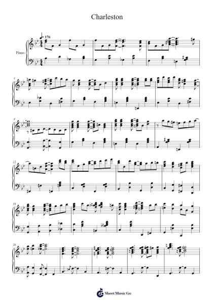 Charleston Sheet Music by James Price Johnson-Arr.Junegia Wato